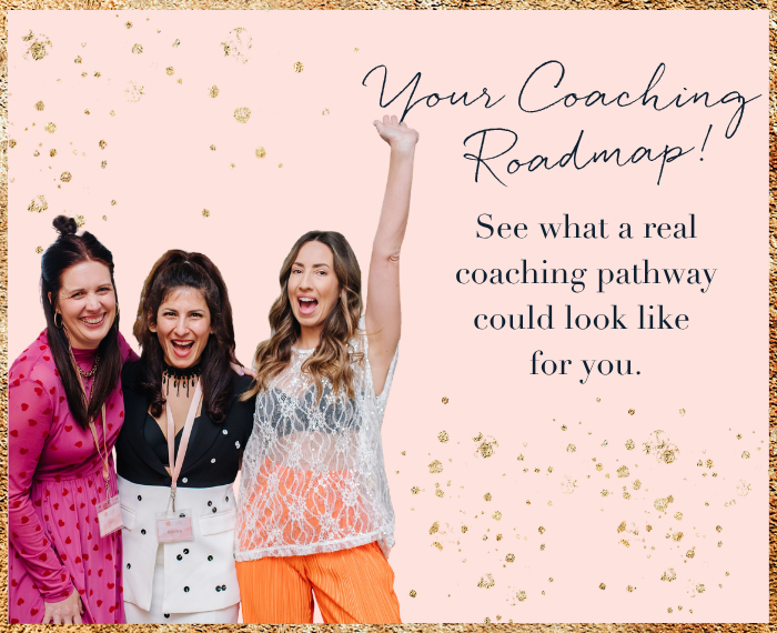 Three coaches with the words Your Coaching Roadmap. See what a real coaching pathway could look like for you.